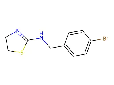 Thiazolamine, 4,5-dihydro-N-((4-bromophenyl)methyl)- structure