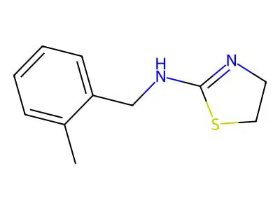 2-Thiazoline, 2-((o-methylbenzyl)amino)- structure