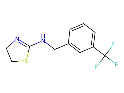2-Thiazoline, 2-((m-trifluoromethylbenzyl)amino)- structure