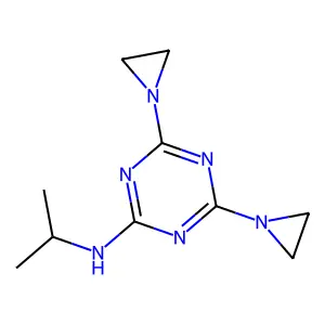 1,3,5-Triazin-2-amine, 4,6-bis(1-aziridinyl)-N-(1-methylethyl)- structure