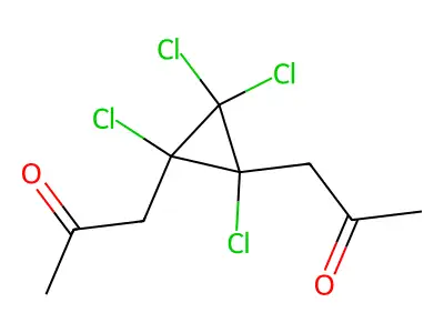 1-[1,2,2,3-Tetrachloro-3-(2-oxopropyl)cyclopropyl]propan-2-one structure