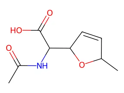 2-acetamido-2-(5-methyl-2,5-dihydrofuran-2-yl)acetic Acid structure