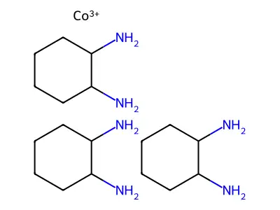 Cobalt(3+);tris(cyclohexane-1,2-diamine) structure