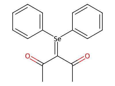 Selenium, (1-acetyl-2-oxopropylidene)diphenyl- structure