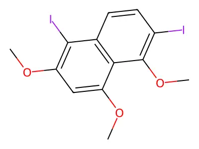 1,6-Diiodo-2,4,5-trimethoxynaphthalene structure