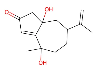 4,8a-Dihydroxy-4-methyl-7-(prop-1-en-2-yl)-4,5,6,7,8,8a-hexahydroazulen-2(1H)-one structure