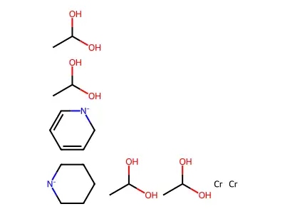 chromium;tetrakis(ethane-1,1-diol);piperidin-1-ide;2H-pyridin-1-ide structure