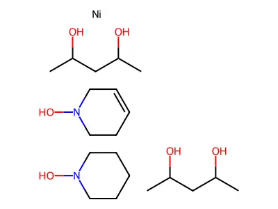 IUPAC: 1-hydroxy-3,6-dihydro-2H-pyridine; 1-hydroxypiperidine; Nickel; Pentane-2,4-diol structure