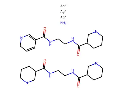 Chemical Compound (C28H46Ag3N9O4-2) structure