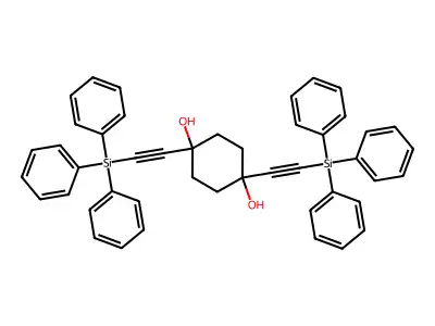 1,4-Bis(2-triphenylsilylethynyl)cyclohexane-1,4-diol structure