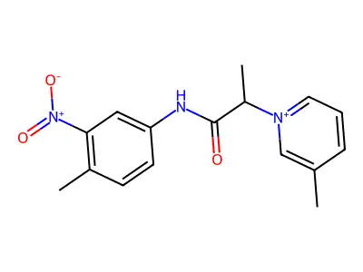 N-(4-methyl-3-nitrophenyl)-2-(3-methylpyridin-1-ium-1-yl)propanamide structure
