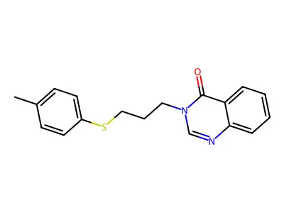 3-[3-(4-Methylphenyl)sulfanylpropyl]quinazolin-4-one structure