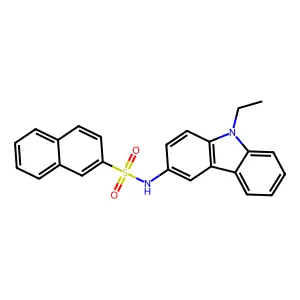 N-(9-ethyl-9H-carbazol-3-yl)-2-naphthalenesulfonamide structure