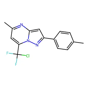 7-[Chloro(difluoro)methyl]-5-methyl-2-(4-methylphenyl)pyrazolo[1,5-a]pyrimidine structure