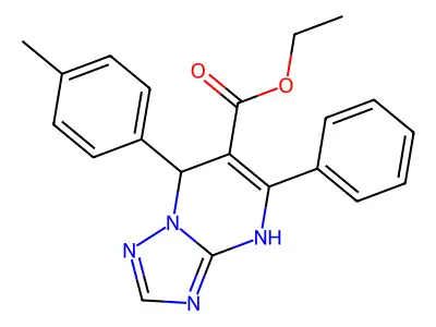ethyl 7-(4-methylphenyl)-5-phenyl-4,7-dihydro[1,2,4]triazolo[1,5-a]pyrimidine-6-carboxylate structure