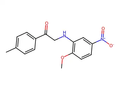 2-(2-Methoxy-5-nitroanilino)-1-(4-methylphenyl)ethanone structure