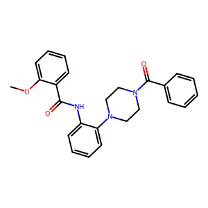 N-[2-(4-benzoylpiperazin-1-yl)phenyl]-2-methoxybenzamide structure