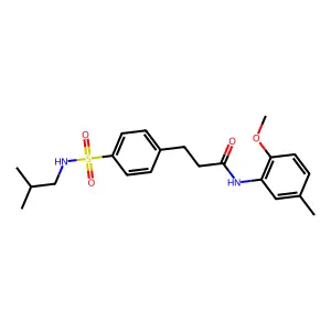 3-{4-[(isobutylamino)sulfonyl]phenyl}-N-(2-methoxy-5-methylphenyl)propanamide structure
