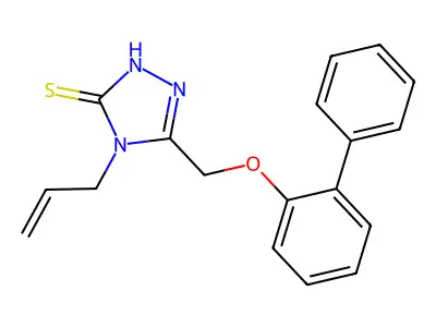 5-(2-phenylphenoxymethyl)-4-(prop-2-en-1-yl)-4H-1,2,4-triazole-3-thiol structure