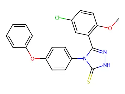 5-(5-chloro-2-methoxyphenyl)-4-(4-phenoxyphenyl)-4H-1,2,4-triazole-3-thiol structure