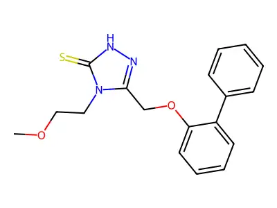 5-(Biphenyl-2-yloxymethyl)-4-(2-methoxy-ethyl)-4H-[1,2,4]triazole-3-thiol structure
