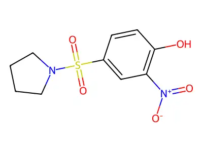 2-Nitro-4-(pyrrolidine-1-sulfonyl)phenol structure