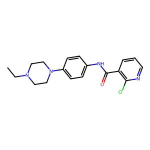 2-chloro-N-[4-(4-ethylpiperazin-1-yl)phenyl]pyridine-3-carboxamide structure