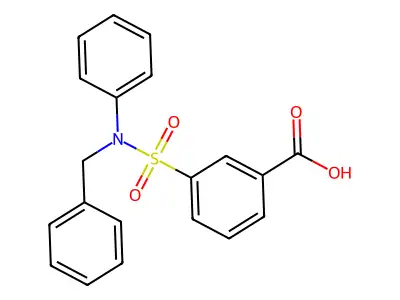 3-[Benzyl(phenyl)sulfamoyl]benzoic acid structure