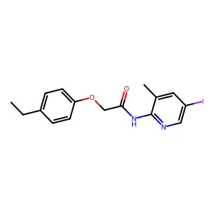 2-(4-ethylphenoxy)-N-(5-iodo-3-methylpyridin-2-yl)acetamide structure