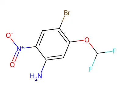 4-Bromo-5-(difluoromethoxy)-2-nitroaniline structure
