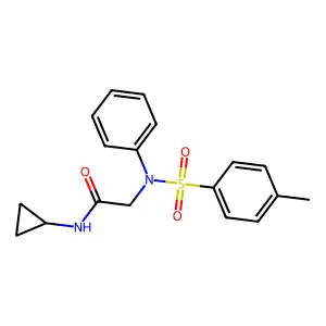 N-cyclopropyl-2-(N-(4-methylphenyl)sulfonylanilino)acetamide structure