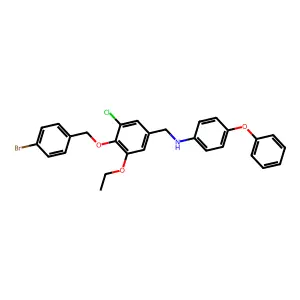 N-{4-[(4-bromobenzyl)oxy]-3-chloro-5-ethoxybenzyl}-N-(4-phenoxyphenyl)amine structure