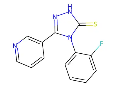 4-(2-fluorophenyl)-5-(pyridin-3-yl)-4H-1,2,4-triazole-3-thiol structure