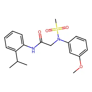 2-(3-methoxy-N-methylsulfonylanilino)-N-(2-propan-2-ylphenyl)acetamide structure