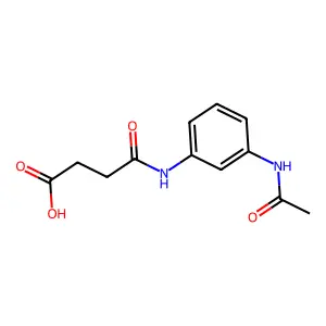4-(3-Acetamidoanilino)-4-oxobutanoic acid structure