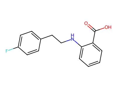 2-[2-(4-Fluoro-phenyl)-ethylamino]-benzoic acid structure