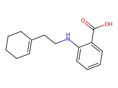 2-(2-Cyclohex-1-enyl-ethylamino)-benzoic acid structure