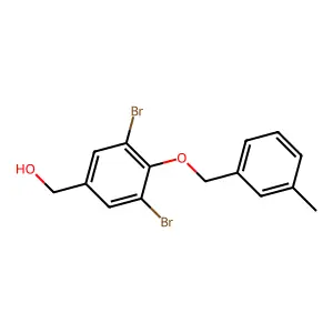 {3,5-Dibromo-4-[(3-methylbenzyl)oxy]phenyl}methanol structure