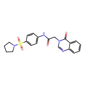 2-(4-oxo-3(4H)-quinazolinyl)-N-[4-(1-pyrrolidinylsulfonyl)phenyl]acetamide structure