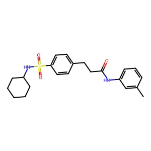 3-{4-[(cyclohexylamino)sulfonyl]phenyl}-N-(3-methylphenyl)propanamide structure