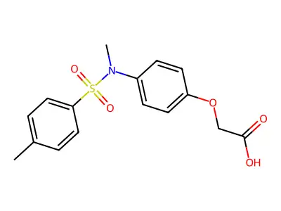 (4-[Methyl-(toluene-4-sulfonyl)-amino]-phenoxy)-acetic acid structure