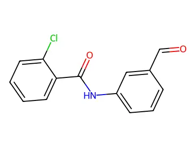 2-chloro-N-(3-formylphenyl)benzamide structure