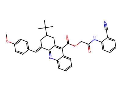 2-[(2-Cyanophenyl)amino]-2-oxoethyl 2-(1,1-dimethylethyl)-1,2,3,4-tetrahydro-4-[(4-methoxyphenyl)methylene]-9-acridinecarboxylate structure