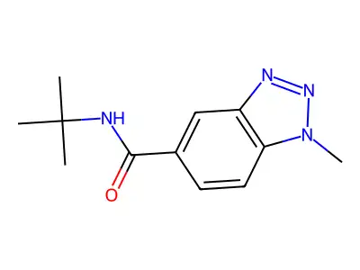 N-(tert-butyl)-1-methyl-1H-1,2,3-benzotriazole-5-carboxamide structure