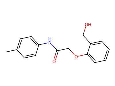 2-[2-(hydroxymethyl)phenoxy]-N-(4-methylphenyl)acetamide structure