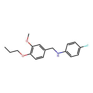 N-(4-fluorophenyl)-N-(3-methoxy-4-propoxybenzyl)amine structure