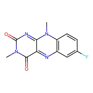 Benzo(g)pteridine-2,4(3H,10H)-dione, 3,10-dimethyl-7-fluoro- structure