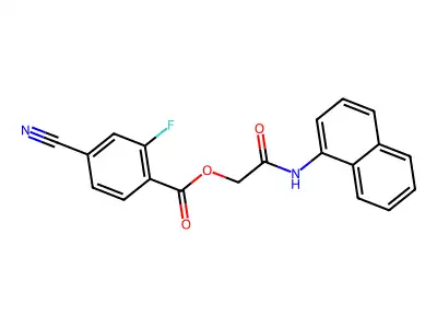 2-(1-Naphthylamino)-2-oxoethyl 4-cyano-2-fluorobenzoate structure