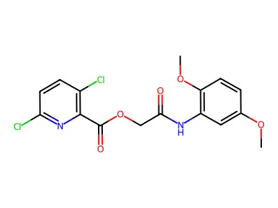 [(2,5-Dimethoxyphenyl)carbamoyl]methyl 3,6-dichloropyridine-2-carboxylate structure