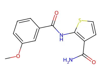 2-(3-Methoxybenzamido)thiophene-3-carboxamide structure